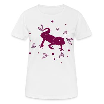 Salamandre - Animal amphibien - T-shirt respirant Femme - blanc - Devant - AI Model Female 172 dark (172cm)