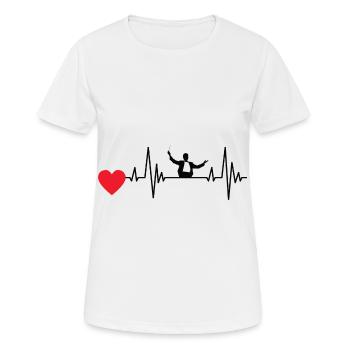 Chefs d’orchestre Heartbeat Chef d’orchestre Musiciens ECG Musique - T-shirt respirant Femme - blanc - Devant - AI Model Female 172 dark (172cm)