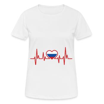 Russie - T-shirt respirant Femme - blanc - Devant - AI Model Female 172 dark (172cm)