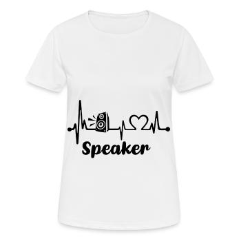 Haut-parleurs - T-shirt respirant Femme - blanc - Devant - AI Model Female 172 dark (172cm)