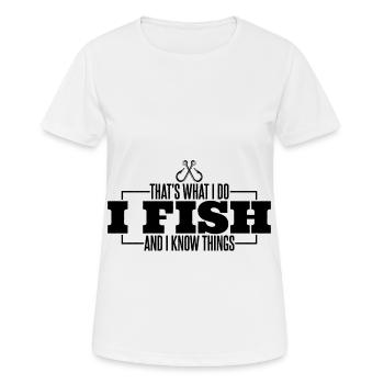 Fishing Fishing Fishing hoe Fishing Fish - Women's Breathable T-Shirt - white - Front - AI Model Female 172 dark (172cm)