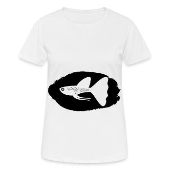 Fisch Aquarium Meerestier Klima Umweltschutz - Frauen T-Shirt atmungsaktiv - Weiß - Vorne - AI Model Female 172 dark (172cm)