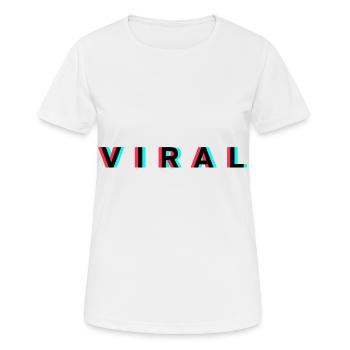 Viral - Frauen T-Shirt atmungsaktiv - Weiß - Vorne - AI Model Female 172 dark (172cm)