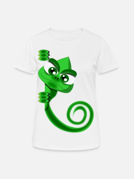 Chamäleon - Frauen T-Shirt atmungsaktiv - Weiß