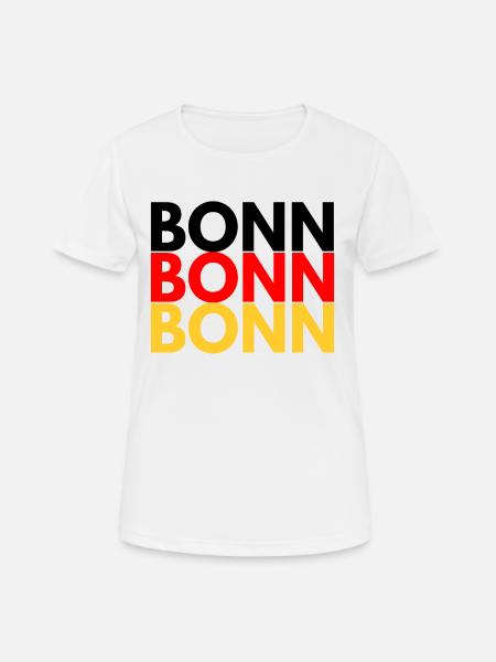 BONN Bonn Deutschland - Frauen T-Shirt atmungsaktiv - Weiß
