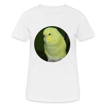 Perruche perruche jaune - T-shirt respirant Femme - blanc - Devant - AI Model Female 172 dark (172cm)