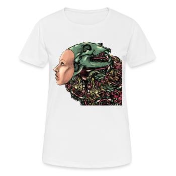 Hut der Knochen Farbe - Frauen T-Shirt atmungsaktiv - Weiß - Vorne - AI Model Female 172 dark (172cm)