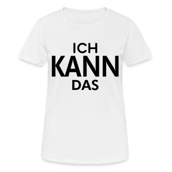ich kann das MOTIVATION - Frauen T-Shirt atmungsaktiv - Weiß - Vorne - AI Model Female 172 dark (172cm)