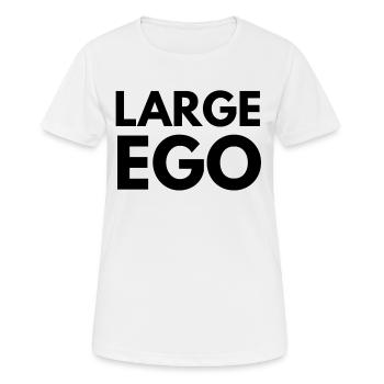 large ego - Frauen T-Shirt atmungsaktiv - Weiß - Vorne - AI Model Female 172 dark (172cm)