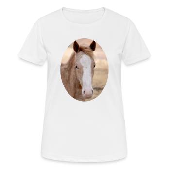 young horse foal - Women's Breathable T-Shirt - white - Front - AI Model Female 172 dark (172cm)