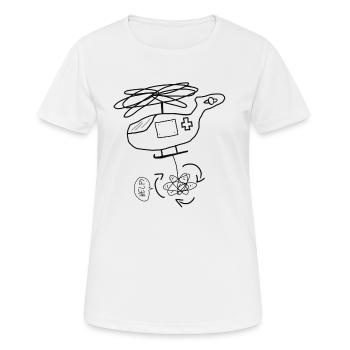Helikopter-Rettung - Frauen T-Shirt atmungsaktiv - Weiß - Vorne - AI Model Female 172 dark (172cm)