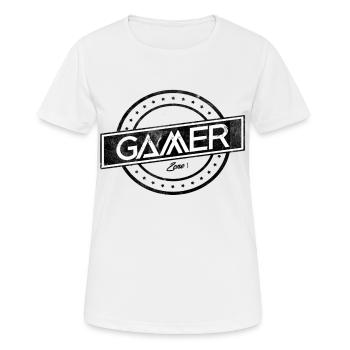 Gamer Zone / Design - Motif Gamer Fan Articles - Women's Breathable T-Shirt - white - Front - AI Model Female 172 dark (172cm)