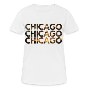 Chicago - T-shirt respirant Femme - blanc - Devant - AI Model Female 172 dark (172cm)