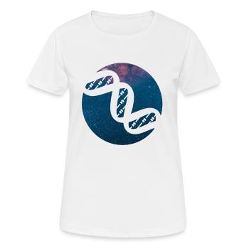 Weltall DNA - Frauen T-Shirt atmungsaktiv - Weiß - Vorne - AI Model Female 172 dark (172cm)