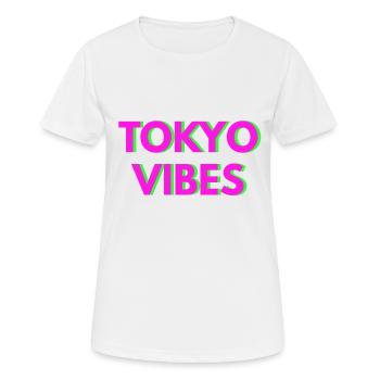 TOKYO VIBES - T-shirt respirant Femme - blanc - Devant - AI Model Female 172 dark (172cm)