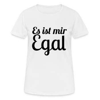 es ist mir egal - Frauen T-Shirt atmungsaktiv - Weiß - Vorne - AI Model Female 172 dark (172cm)