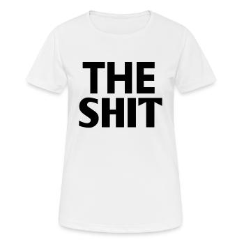 THE SHIT - Frauen T-Shirt atmungsaktiv - Weiß - Vorne - AI Model Female 172 dark (172cm)