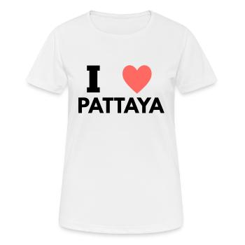 I LOVE PATTAYA - Frauen T-Shirt atmungsaktiv - Weiß - Vorne - AI Model Female 172 dark (172cm)