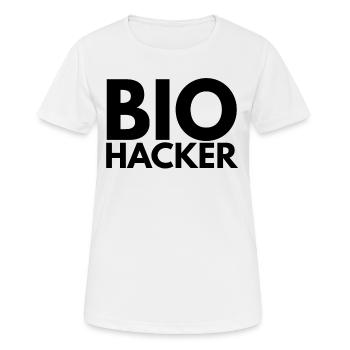 bio hacker - Women's Breathable T-Shirt - white - Front - AI Model Female 172 dark (172cm)