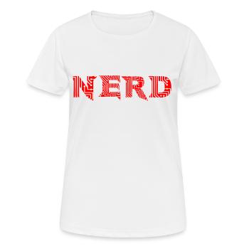 Nerd informatique - T-shirt respirant Femme - blanc - Devant - AI Model Female 172 dark (172cm)