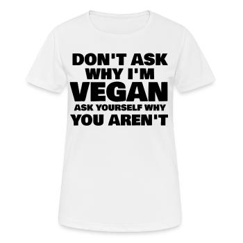 VEGAN VEGAN - T-shirt respirant Femme - blanc - Devant - AI Model Female 172 dark (172cm)