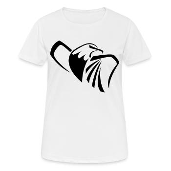 Adler - Frauen T-Shirt atmungsaktiv - Weiß - Vorne - AI Model Female 172 dark (172cm)
