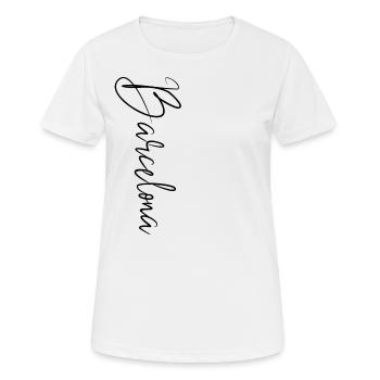 Barcelone - T-shirt respirant Femme - blanc - Devant - AI Model Female 172 dark (172cm)