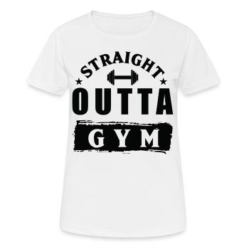 Fitness – Shirt Workout Fitnessklasse Geschenk - Frauen T-Shirt atmungsaktiv - Weiß - Vorne - AI Model Female 172 dark (172cm)