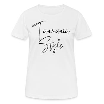 Style de la Tanzanie - T-shirt respirant Femme - blanc - Devant - AI Model Female 172 dark (172cm)