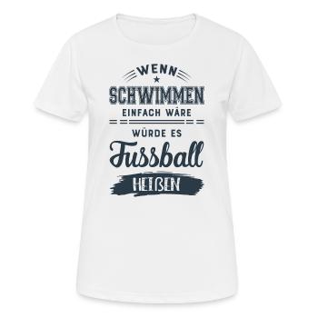 Schwimmen – Shirt Badehose baden Freibad Geschenk - Frauen T-Shirt atmungsaktiv - Weiß - Vorne - AI Model Female 172 dark (172cm)