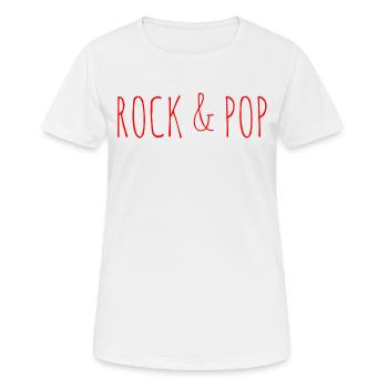 Rock & Pop - T-shirt respirant Femme - blanc - Devant - AI Model Female 172 dark (172cm)