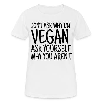 VEGAN VEGANER - T-shirt respirant Femme - blanc - Devant - AI Model Female 172 dark (172cm)