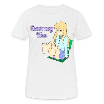 Suck my toes - Women's Breathable T-Shirt - white - Front - AI Model Female 172 dark (172cm)