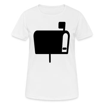 boîte aux lettres - T-shirt respirant Femme - blanc - Devant - AI Model Female 172 dark (172cm)
