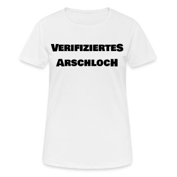 Verifiziertes Arschloch - Frauen T-Shirt atmungsaktiv - Weiß - Vorne - AI Model Female 172 dark (172cm)