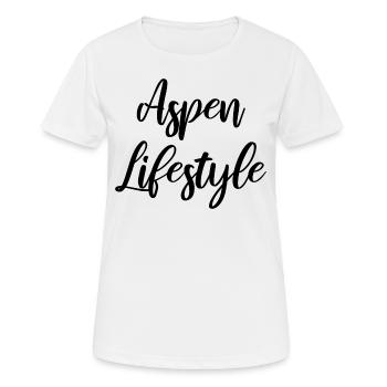 Mode de vie Aspen - T-shirt respirant Femme - blanc - Devant - AI Model Female 172 dark (172cm)