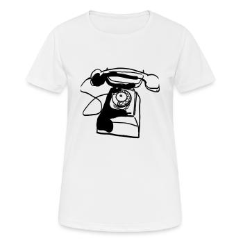 ALTES TELEFON - Frauen T-Shirt atmungsaktiv - Weiß - Vorne - AI Model Female 172 dark (172cm)