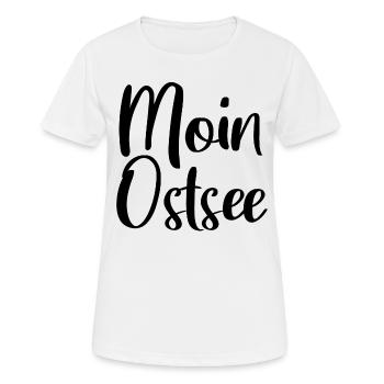 MOIN OSTSEE - Frauen T-Shirt atmungsaktiv - Weiß - Vorne - AI Model Female 172 dark (172cm)