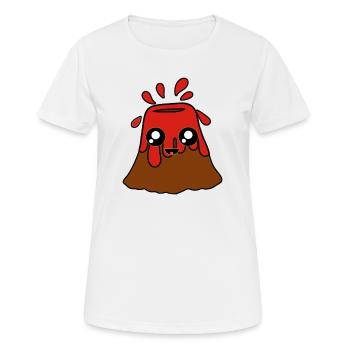 Süßer Vulkan - Frauen T-Shirt atmungsaktiv - Weiß - Vorne - AI Model Female 172 dark (172cm)