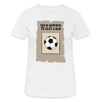 wanted Football wants football Soccer Soccer Ball - Women's Breathable T-Shirt - white - Front - AI Model Female 172 dark (172cm)
