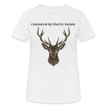 haute saone - T-shirt respirant Femme - blanc - Devant - AI Model Female 172 dark (172cm)
