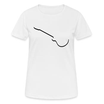 Guitare électrique - T-shirt respirant Femme - blanc - Devant - AI Model Female 172 dark (172cm)