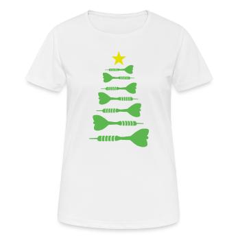 Christmas Fléchettes De Noël Fléchettes Xmas Dart - T-shirt respirant Femme - blanc - Devant - AI Model Female 172 dark (172cm)