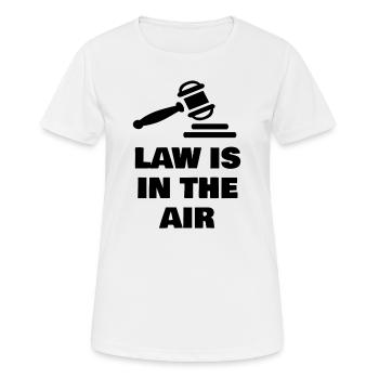 LA LOI EST DANS L'AIR - T-shirt respirant Femme - blanc - Devant - AI Model Female 172 dark (172cm)