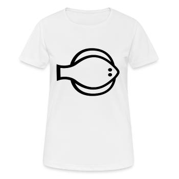 Poisson plat - T-shirt respirant Femme - blanc - Devant - AI Model Female 172 dark (172cm)