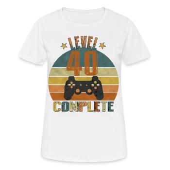 40. Geburtstag Retro Gamer 1980 40 Jahre Geschenk - Frauen T-Shirt atmungsaktiv - Weiß - Vorne - AI Model Female 172 dark (172cm)