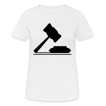 Richter - Frauen T-Shirt atmungsaktiv - Weiß - Vorne - AI Model Female 172 dark (172cm)