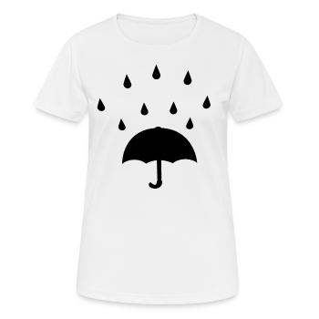 PARAPLUIE AVEC PLUIE - T-shirt respirant Femme - blanc - Devant - AI Model Female 172 dark (172cm)