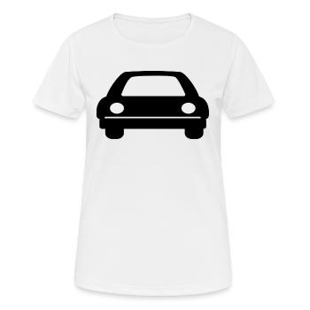 Auto - Frauen T-Shirt atmungsaktiv - Weiß - Vorne - AI Model Female 172 dark (172cm)