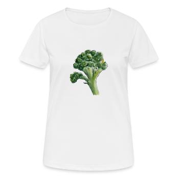 Brokkoli - Frauen T-Shirt atmungsaktiv - Weiß - Vorne - AI Model Female 172 dark (172cm)